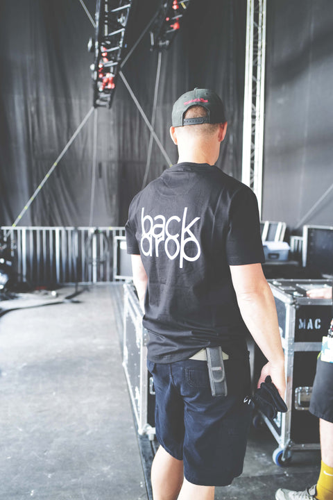 back drop shirt black washed