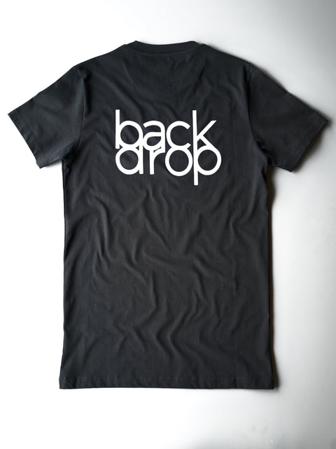 back drop shirt black washed